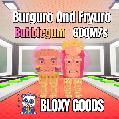 Burguro and Fryuro 600M/s (BUBBLEGUM) (Secret) | Secret Brainrots