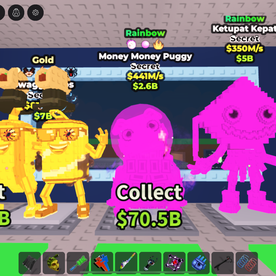 Money Money Puggy RAINBOW (Galactic, Bubble Gum, Fire) 441M/s | Secret Brainrots