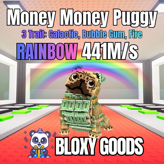 Money Money Puggy RAINBOW (Galactic, Bubble Gum, Fire) 441M/s | Secret Brainrots
