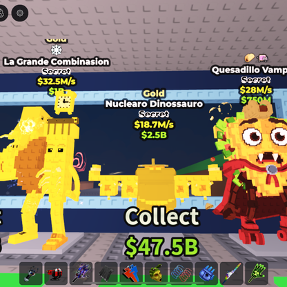 Nuclearo Dinossauro Gold 18.7M/s | Secret Brainrots