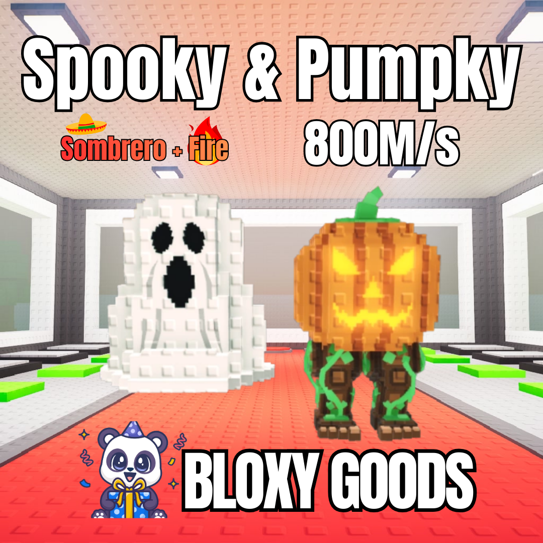 Spooky and Pumpky 800M/s (Sombrero & Fire) (Secret)- Steal a Brainrot